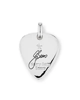 INXS Garry Gary Beers Engraved Guitar Pick Pendant with Chain in Recycled Sterling Silver