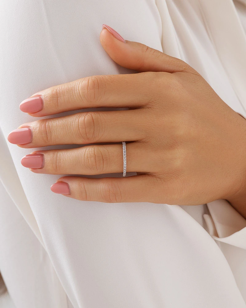 Wedding Band with 0.34 Carat TW of Diamonds in 14kt Rose Gold