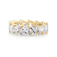 5.60 Carat TW Marquise Cut Laboratory-Grown Diamond Eternity Ring in 14kt Yellow Gold