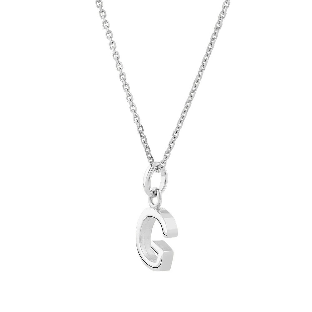 "U" Initial Pendant in Sterling Silver