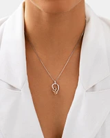 Small Knots Pendant with 0.13 Carat TW of Diamonds in Sterling Silver & 10kt Rose Gold