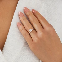 Certified Solitaire Engagement Ring with A 1 Carat TW Diamond in 14kt White Gold