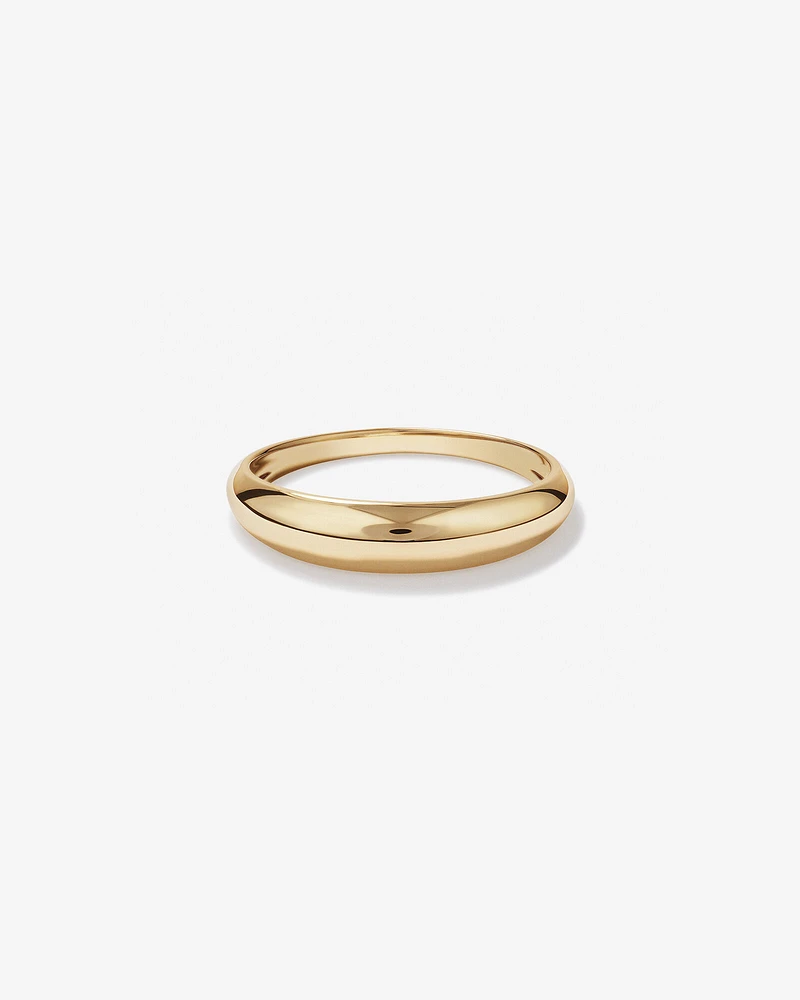 Narrow Polished Dome Ring in 10kt Yellow Gold