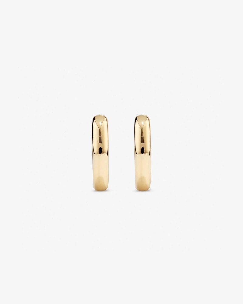 8mm Polished Huggies In 10kt Yellow Gold