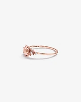 Ring with Morganite and 0.10 Carat TW of Diamonds in 10kt Rose Gold