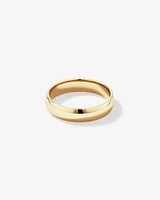 5mm High Domed Wedding Band 10kt Yellow Gold