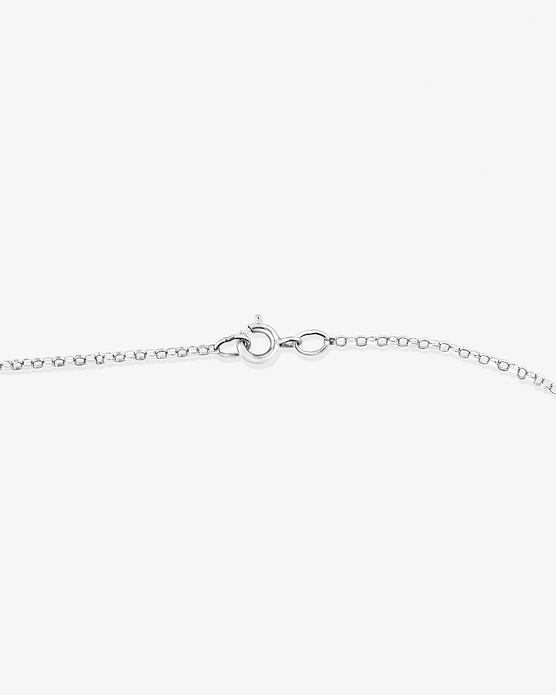 A' Initial necklace with 0.10 Carat TW of Diamonds in 10kt White Gold
