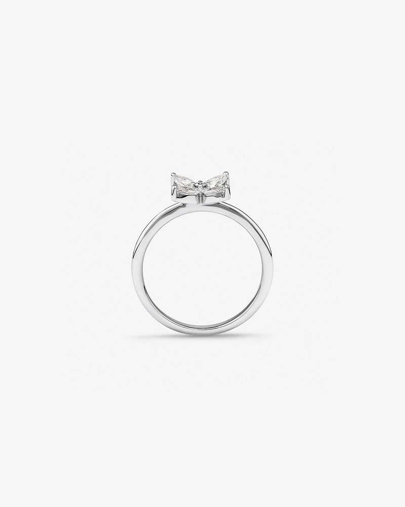 0.62 Carat TW Floret Laboratory-Grown Diamond Ring in 10kt White Gold