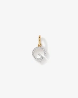 Diamond Letter Initial Pendant in 10kt Yellow Gold