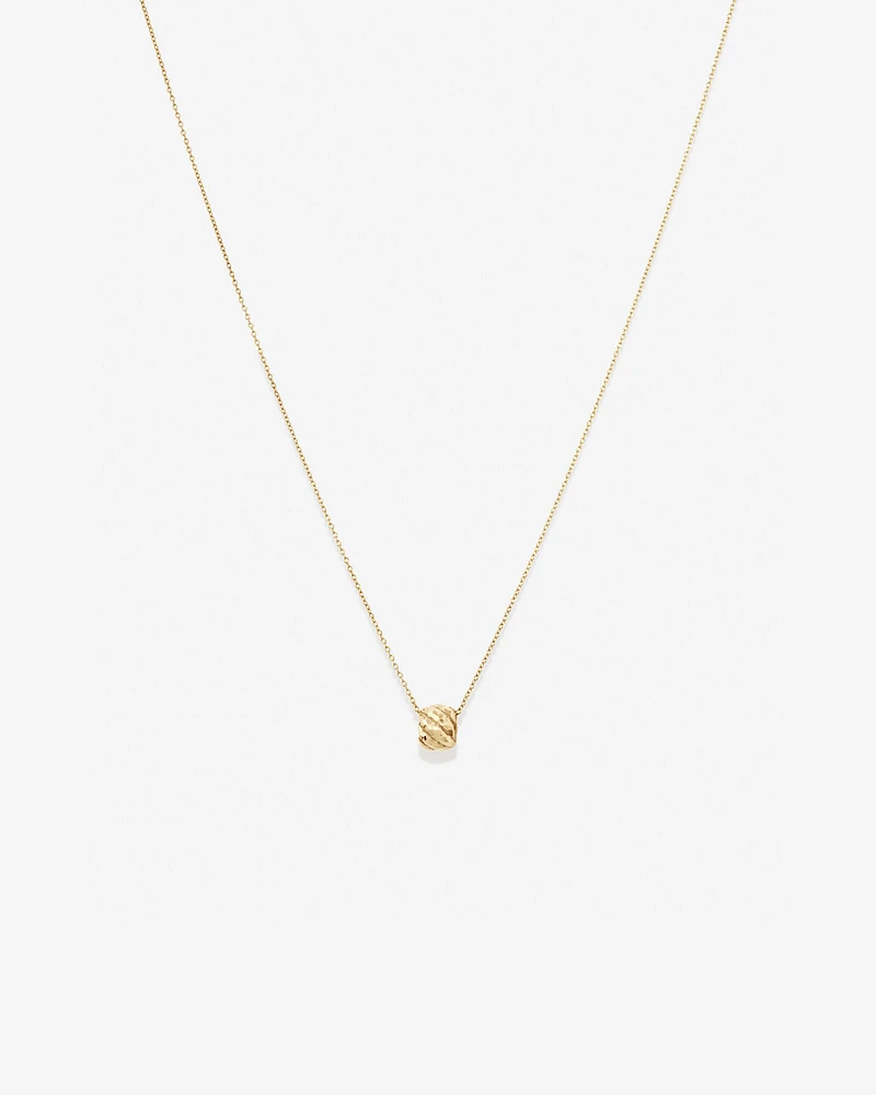 Diamond-Cut Rondell Pendant in 10kt Yellow Gold