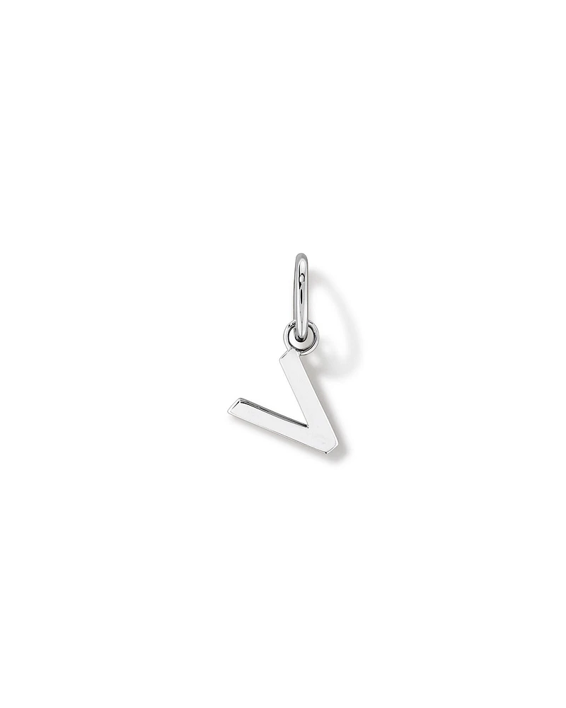 Letter U Initial Pendant in Sterling Silver
