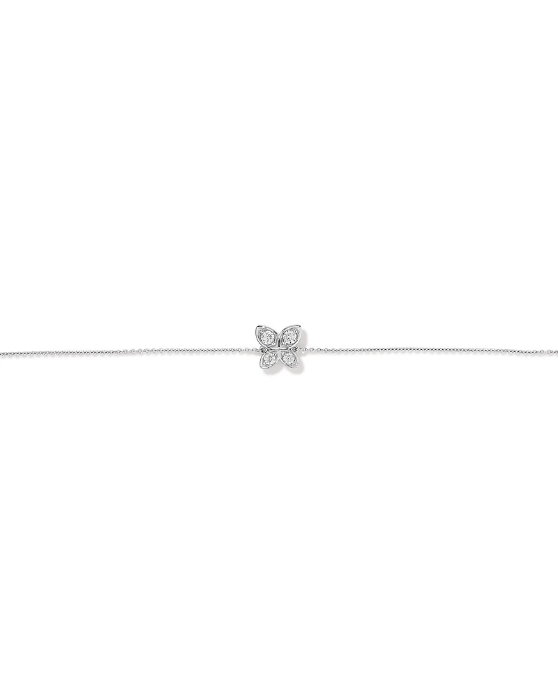 Cubic Zirconia Butterfly Bracelet in Sterling Silver