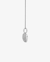 Pave Heart Pendant with 0.39 Carat TW of Diamonds in 10kt White Gold