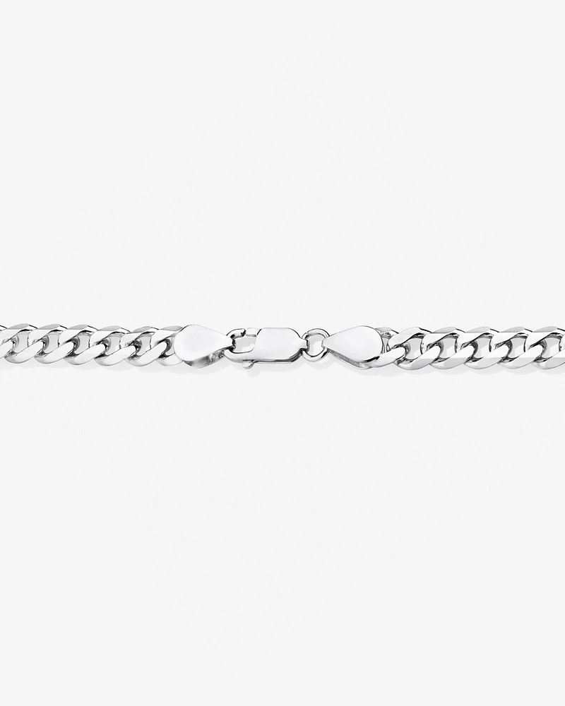 60cm (24") 6.5mm Width Men's Curb Chain in Sterling Silver