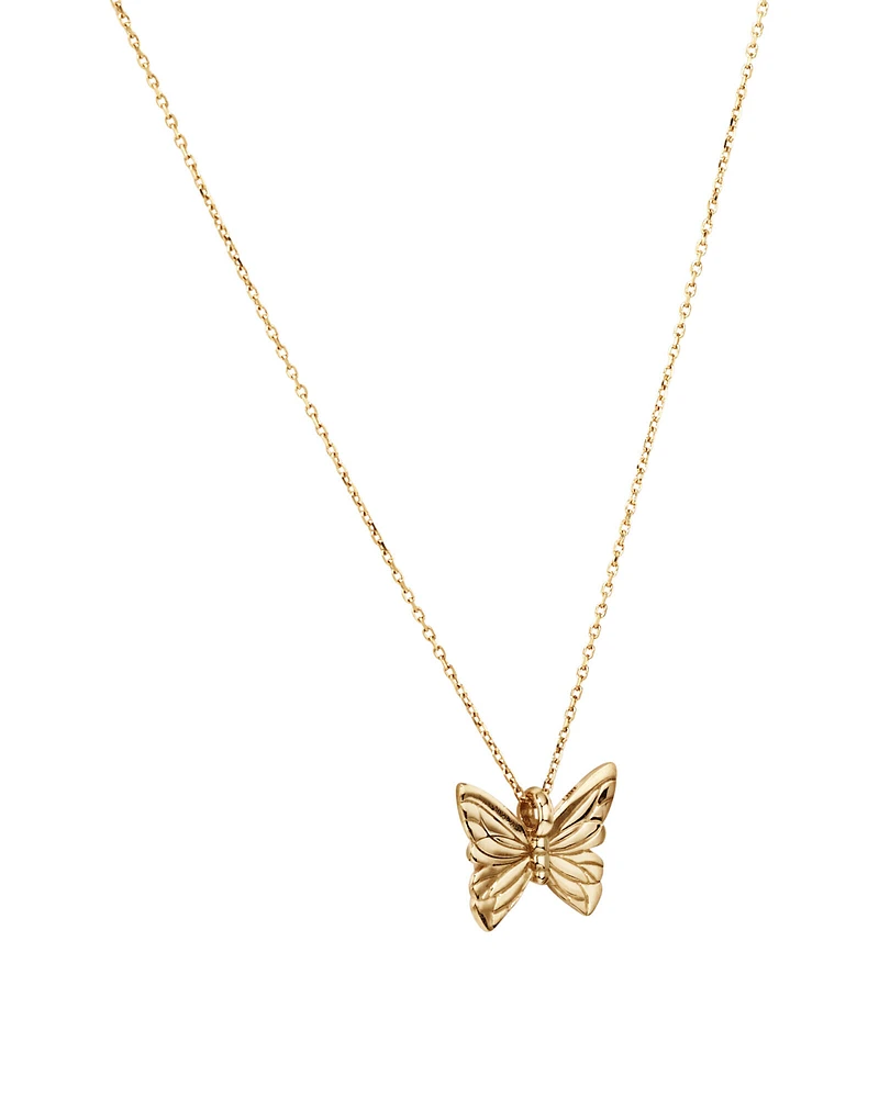 Butterfly Necklace in 10kt Yellow Gold