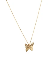 Butterfly Necklace in 10kt Yellow Gold