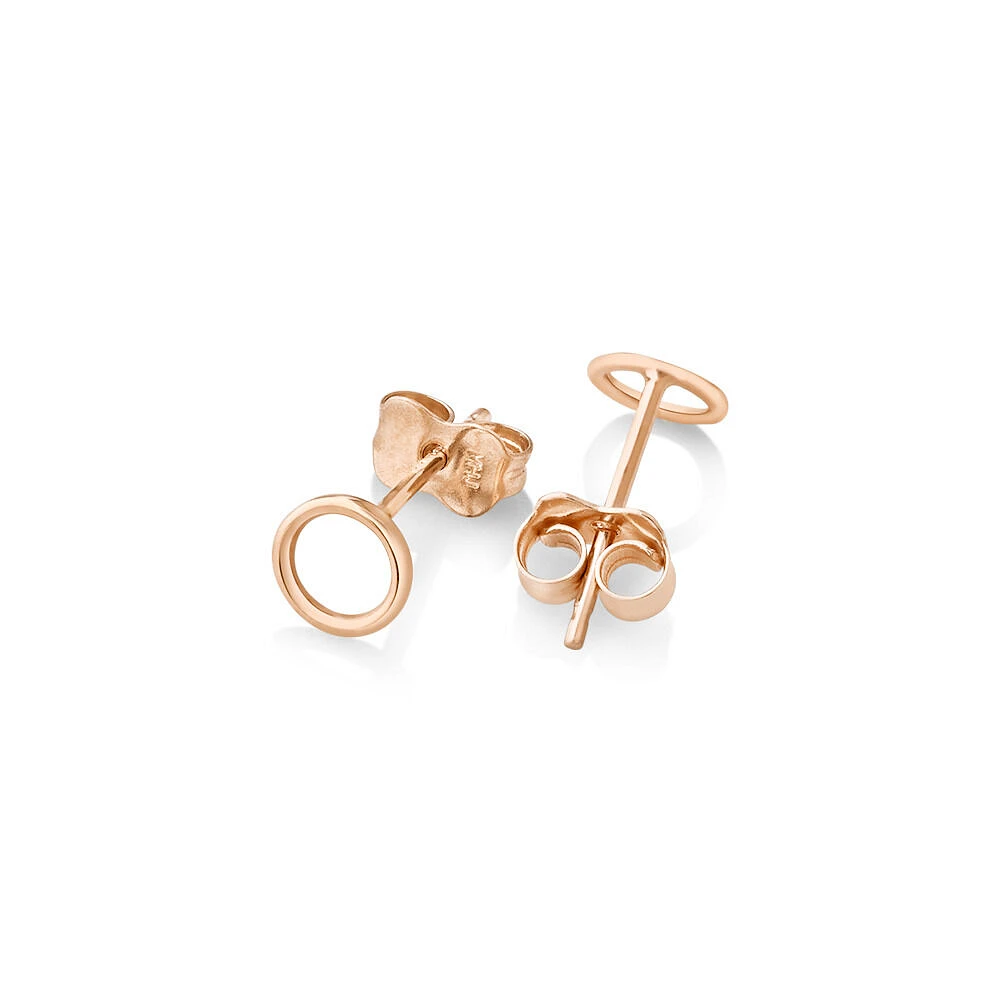 5mm Circle Stud Earrings in 10kt Yellow Gold