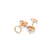 5mm Circle Stud Earrings in 10kt Yellow Gold