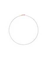 45cm (18") 1mm-1.5mm Width Solid Belcher Chain in 10kt Rose Gold