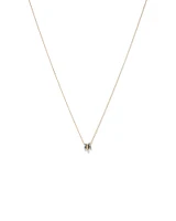 Trio Pendant with .09 Carat TW Diamonds in Sterling Silver and 10kt Yellow gold