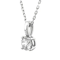 0.25 Carat TW Diamond Solitaire Pendant in 18kt Gold