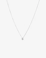 0.23 Carat TW Pear Diamond Halo Pendant in 10kt White Gold