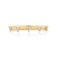 Diamond Studded Ring in 10kt Yellow Gold