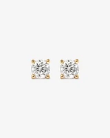 0.25 Carat TW Diamond Solitaire Stud Earrings in 18kt Gold