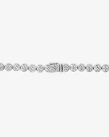 5.02 Carat TW 9 Stone Cluster Diamond Tennis Bracelet in 14kt White Gold