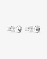 Boucles d'oreilles puces de 0,39 carat TW en diamants princesse et marquise en or blanc 10kt