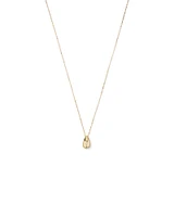 Tapered Dome Pendant Necklace in 10kt Yellow Gold