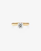 Evermore Certified Solitaire Engagement Ring with 1 Carat TW Diamond in 14kt Yellow/White Gold