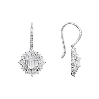 Fancy Drop Earrings with 1.49 Carat TW of Diamonds in 10kt White Gold