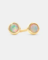 Stud Earrings with Opal in 10kt Gold