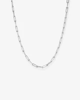 Ball and Oval Link Chain in Sterling Silver