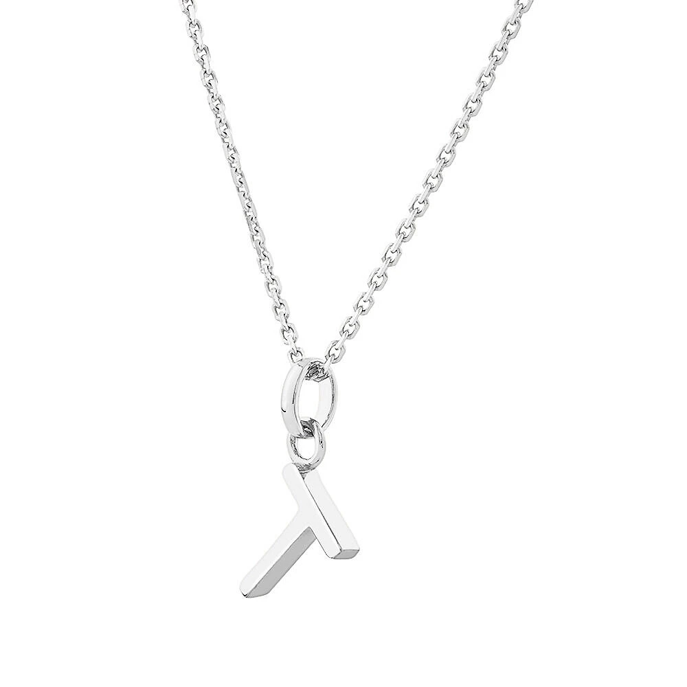 "U" Initial Pendant in Sterling Silver
