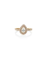 Double Halo Ring with 0.71 Carat TW of Diamonds in 18kt Gold