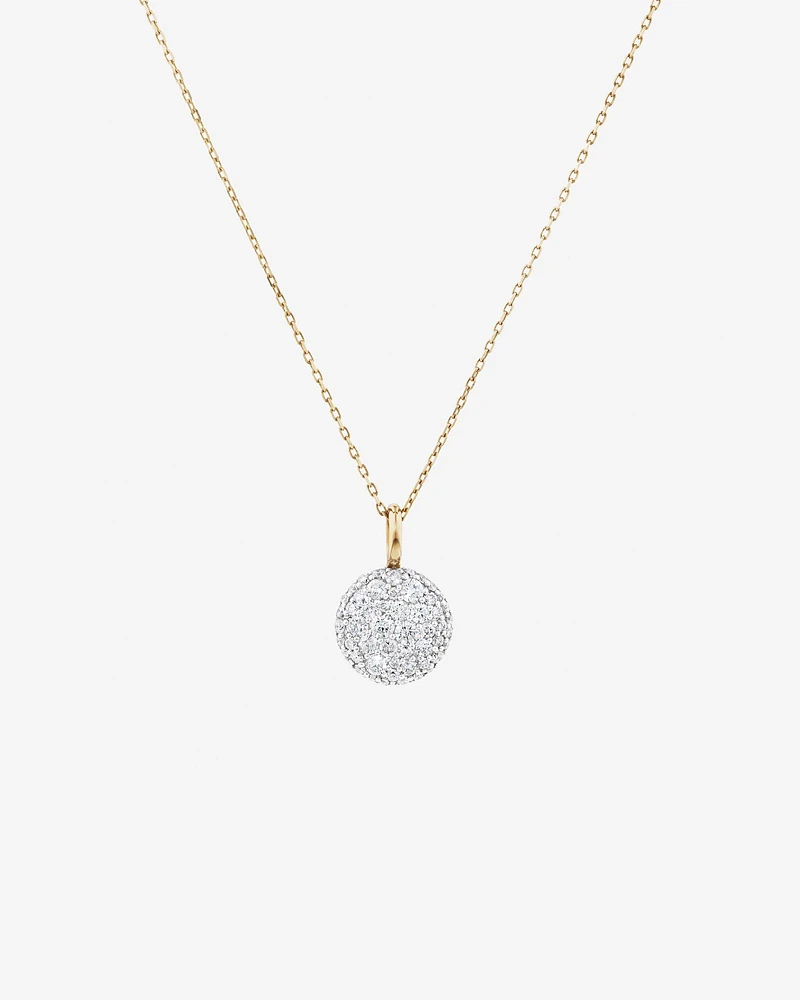 Stardust Pendant with .55TW of Diamonds in 10kt Yellow Gold and Rhodium