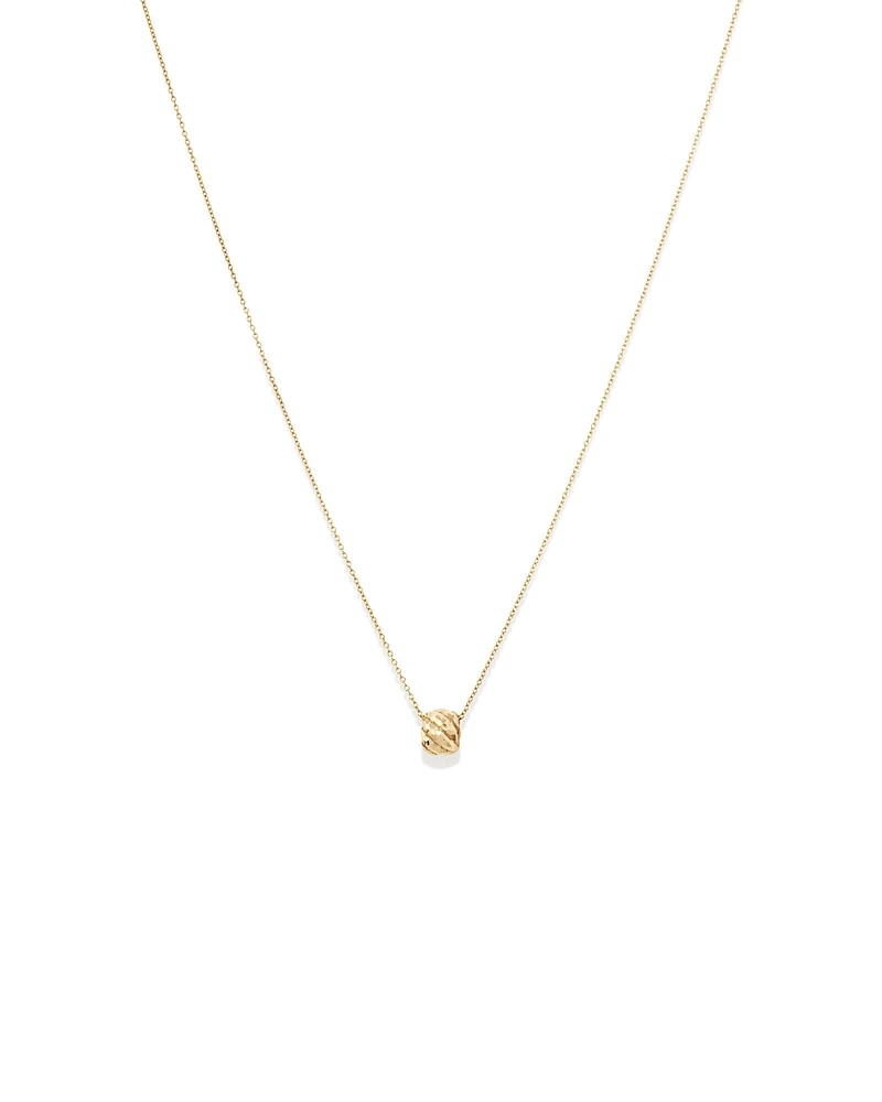 Diamond-Cut Rondell Pendant in 10kt Yellow Gold