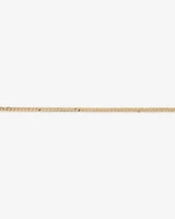 55cm (22") 3mm Width Solid Flat Bevelled Curb Chain in 10kt Yellow Gold