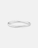 Bracelet jonc torsadé en argent sterling de 63 mm