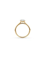 1.25 Carat TW Pear Cut Laboratory-Grown Diamond Solitaire Bezel Set Engagement Ring in 14kt Yellow Gold