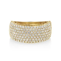 Pave Ring with 1.50 Carat TW of Diamonds in 10kt Yellow Gold