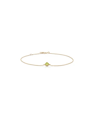 Bracelet with Peridot in 10kt Yellow Gold