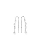 Bead Threader Earrings in Sterling Silver