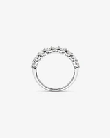 1.30 Carat TW Round Brilliant Laboratory-Grown Diamond Wedding Ring in 14kt White Gold