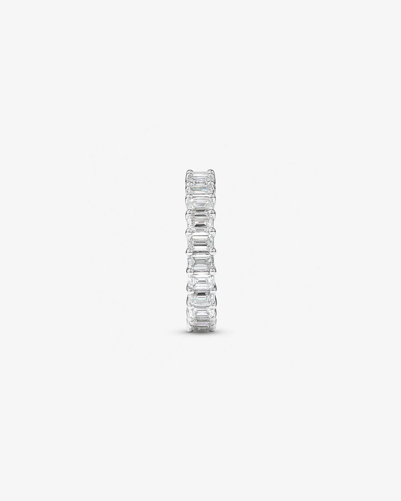 3.50 Carat TW Emerald Cut Laboratory-Grown Diamond Eternity Ring in 14kt White Gold