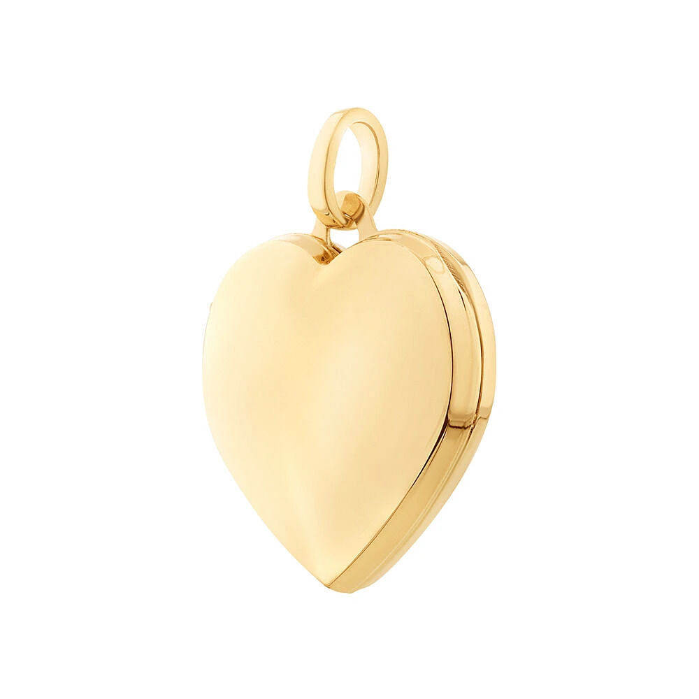 Heart Locket Pendant in 10kt Yellow Gold