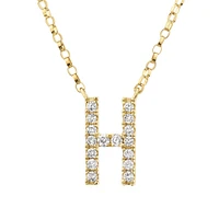 "K" Initial Necklace with 0.10 Carat TW of Diamonds in 10kt Yellow Gold