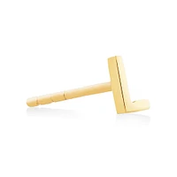 G Initial Single Stud Earring in 10kt Yellow Gold